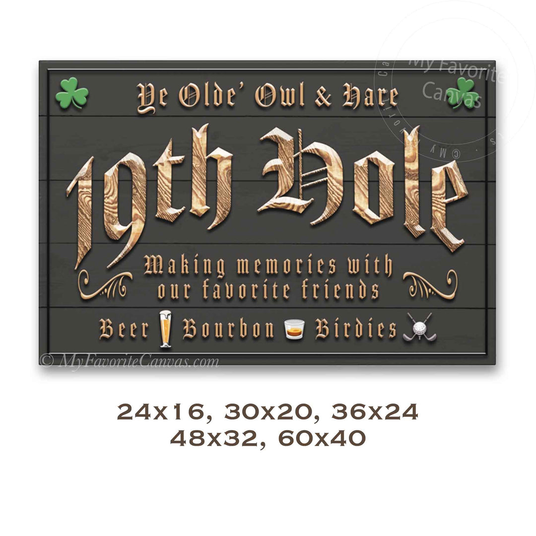 19th Hole Olde' Irish Bar Sign