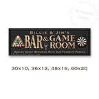 Our Bar, Our Rules Personalized Game Room Sign