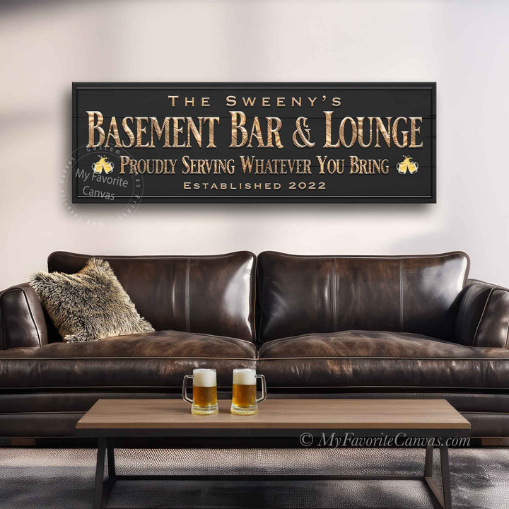 Basement Bar & Lounge Sign