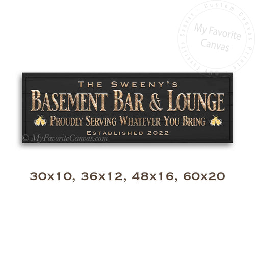 Basement Bar & Lounge Sign