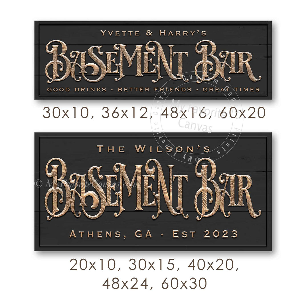 Basement Bar Crawl Sign