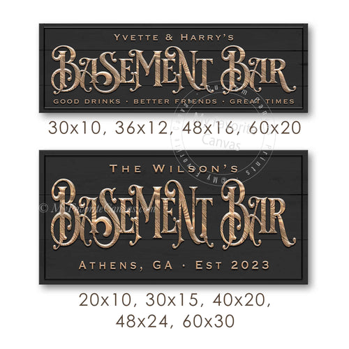 Basement Bar Crawl Sign