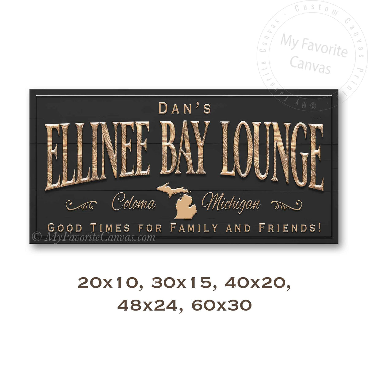 Family Bay Lake House Lounge Destination Sign