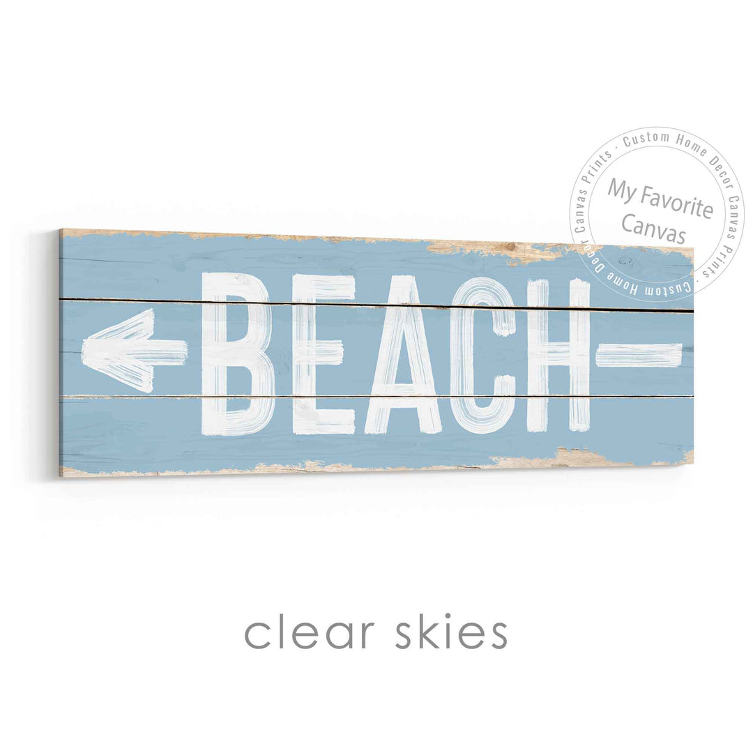 Beach Direction Sign