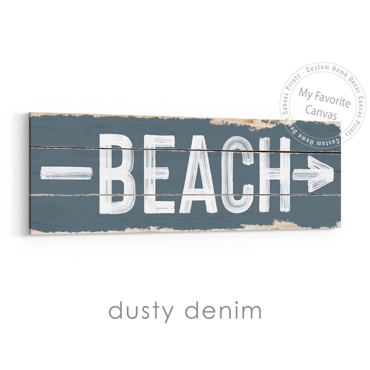 Beach Direction Sign