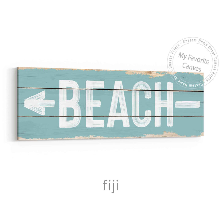 Beach Direction Sign