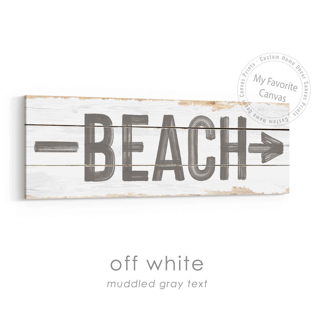 Beach Direction Sign