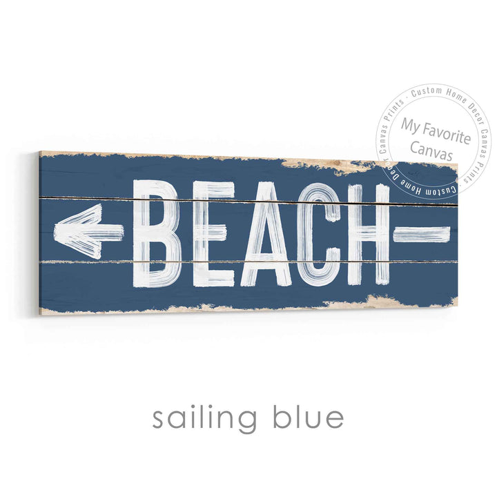 Beach Direction Sign