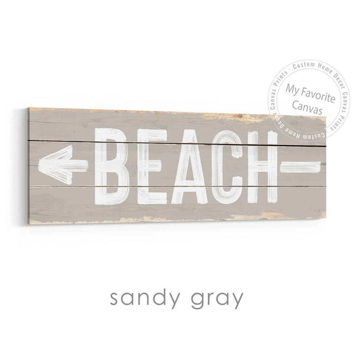 Beach Direction Sign