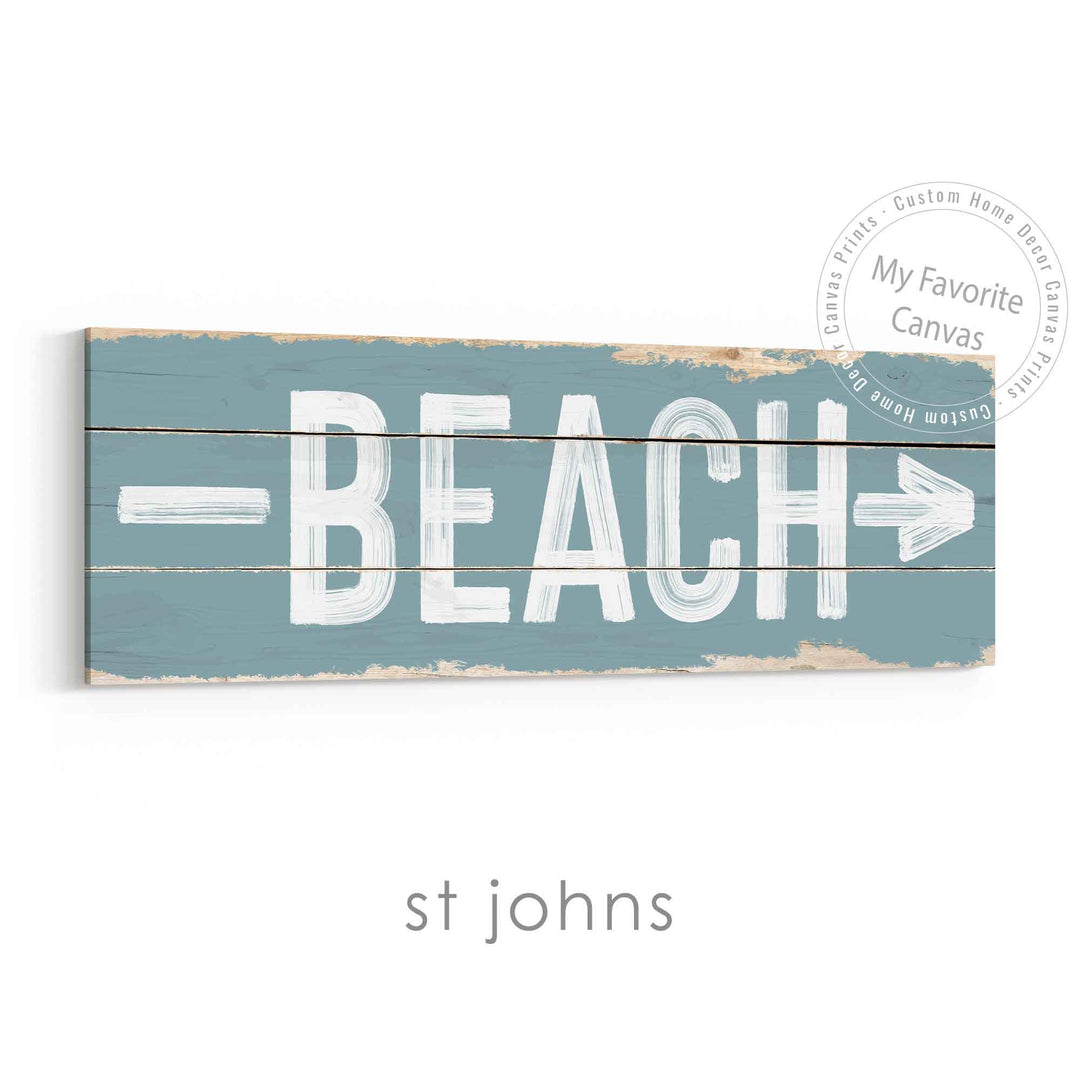 Beach Direction Sign
