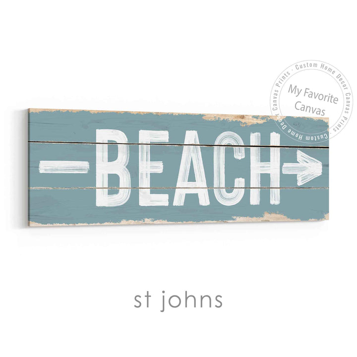Beach Direction Sign