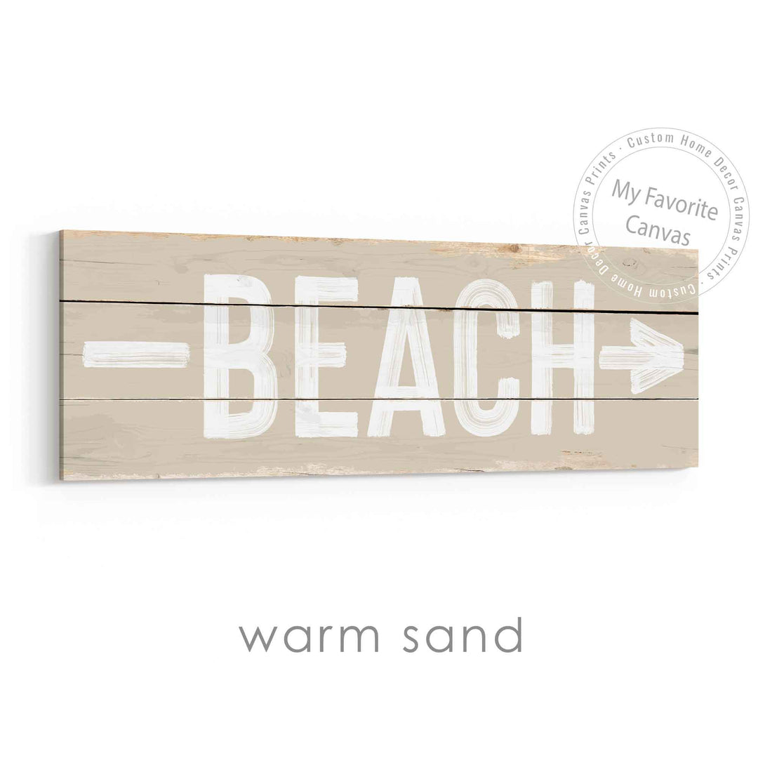 Beach Direction Sign