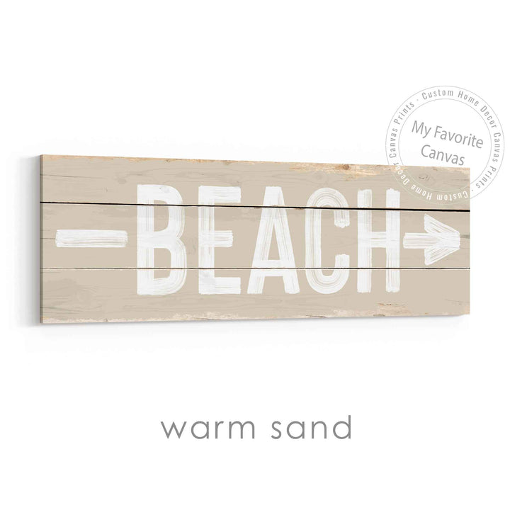 Beach Direction Sign