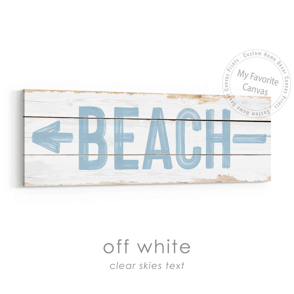 Beach Direction Arrow Rustic Sign