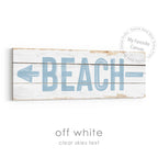 Beach Direction Arrow Rustic Sign