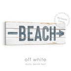 Beach Direction Arrow Rustic Sign