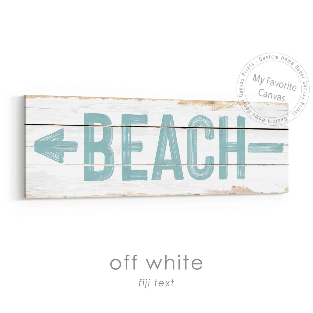 Beach Direction Arrow Rustic Sign