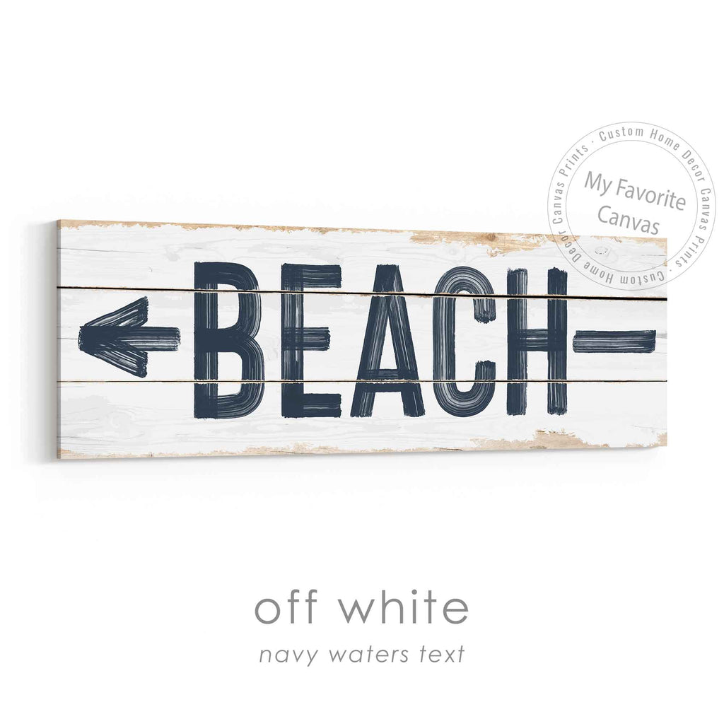 Beach Direction Arrow Rustic Sign