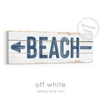 Beach Direction Arrow Rustic Sign