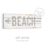 Beach Direction Arrow Rustic Sign