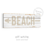 Beach Direction Arrow Rustic Sign