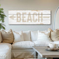 Beach Direction Arrow Rustic Sign