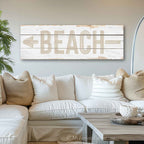 Beach Direction Arrow Rustic Sign