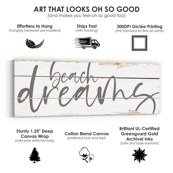 Beach Dreams Rustic Sign v3