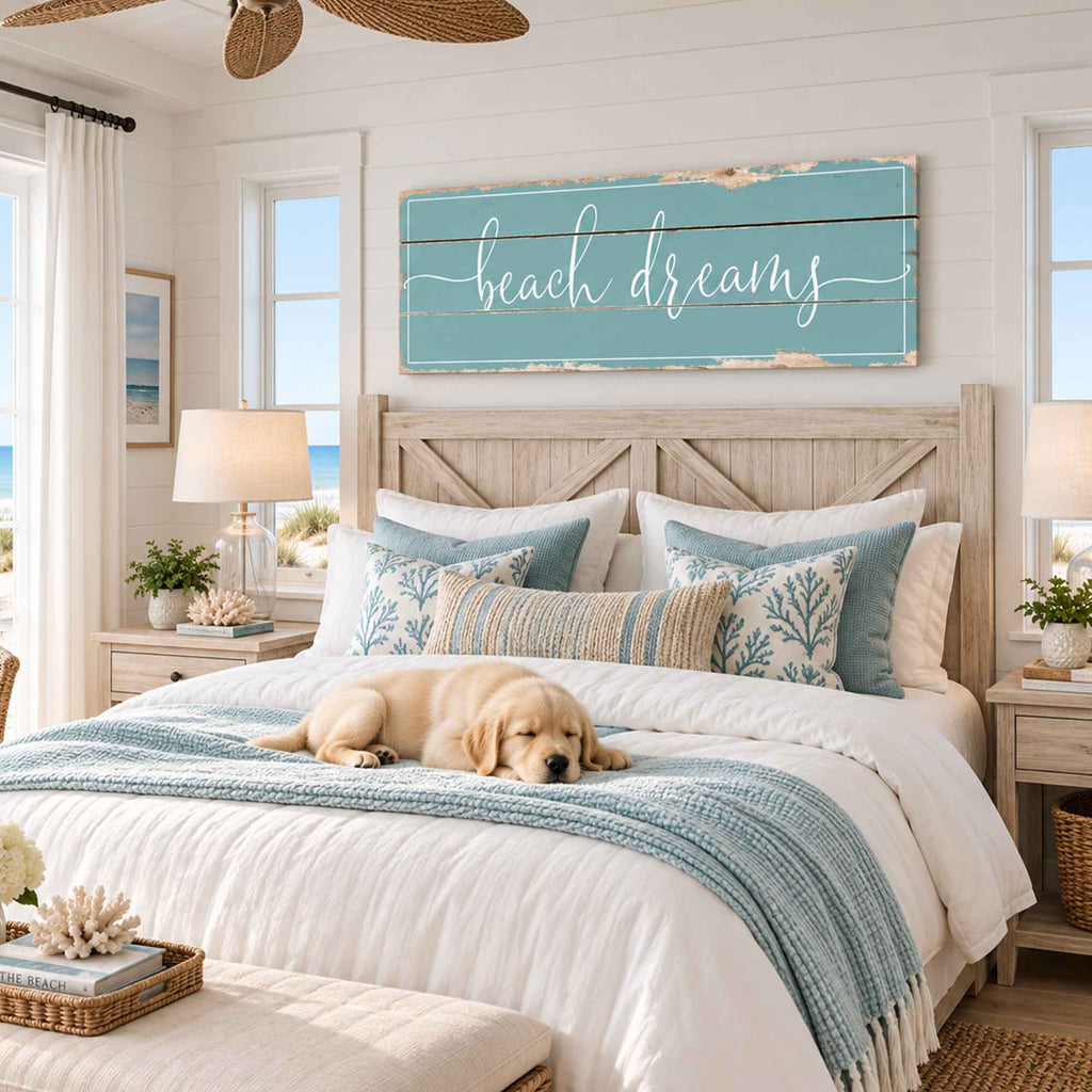 Beach Dreams Rustic Sign