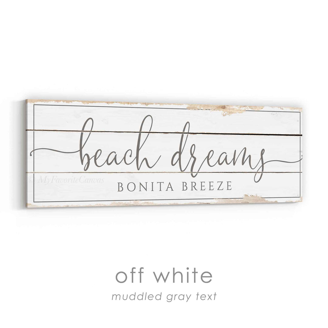 Beach Dreams Rustic Sign