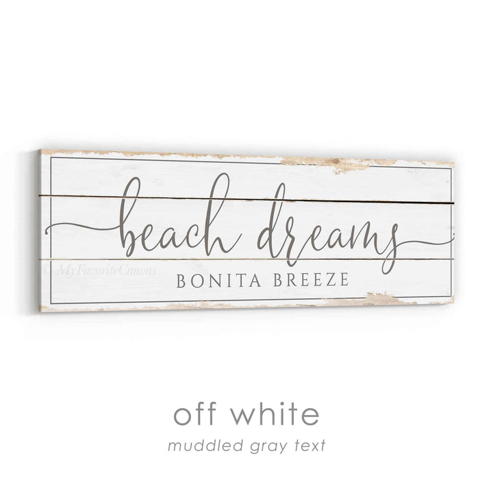 Beach Dreams Rustic Sign
