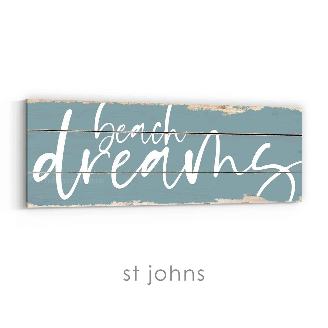 Beach Dreams Rustic Sign v3