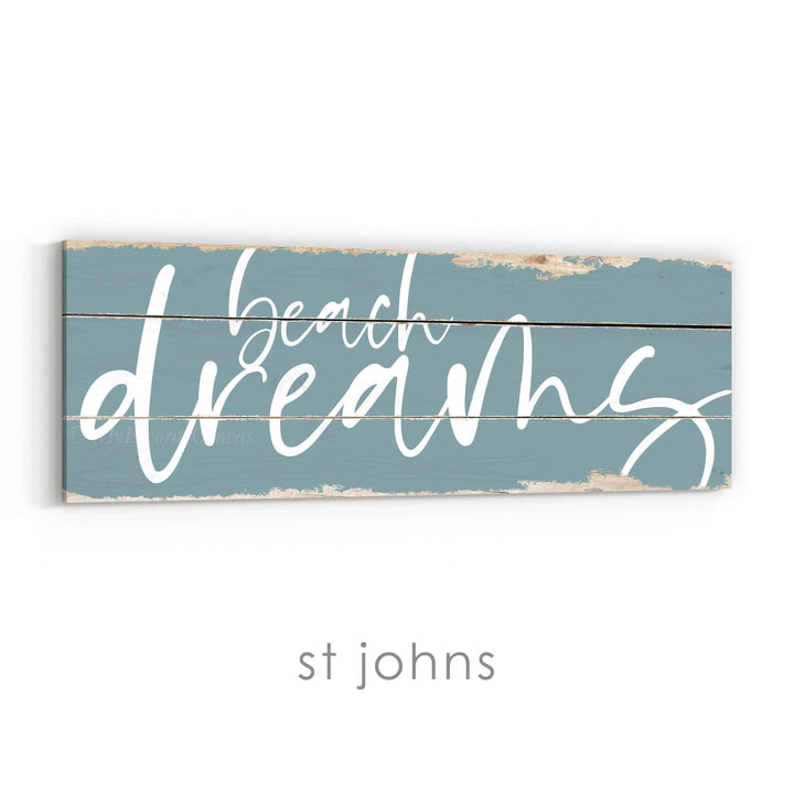 Beach Dreams Rustic Sign v3