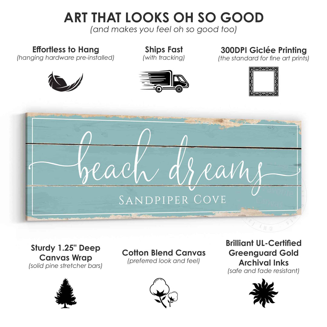 Beach Dreams Rustic Sign
