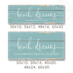 Beach Dreams Rustic Sign