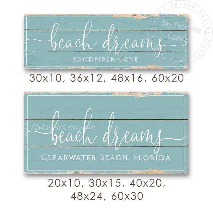 Beach Dreams Rustic Sign