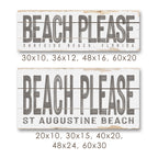 Beach Please Rustic Sign