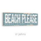 Beach Please Rustic Sign