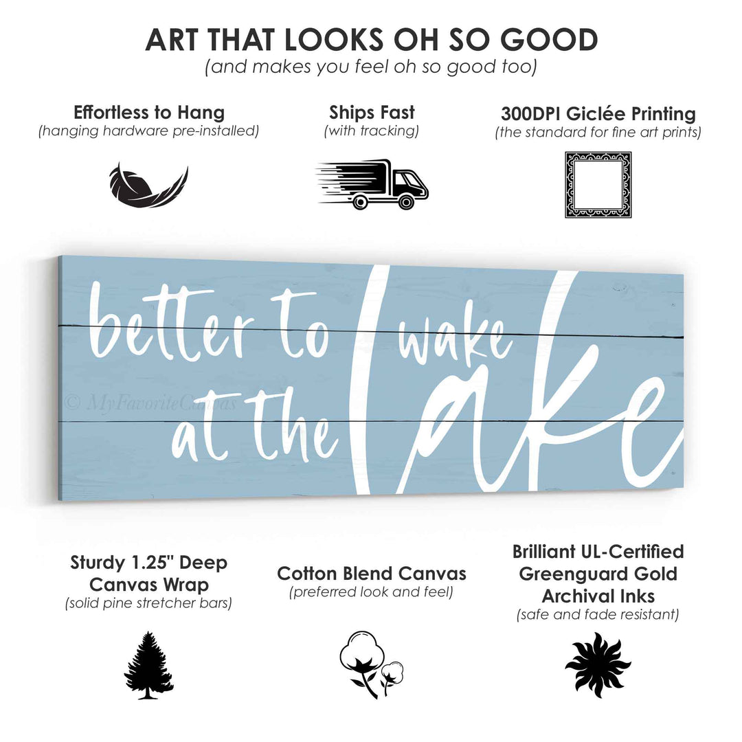 Better to Wake at the Lake Sign v3