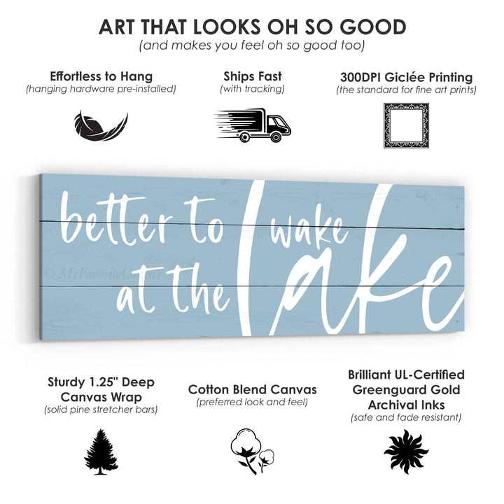 Better to Wake at the Lake Sign v3