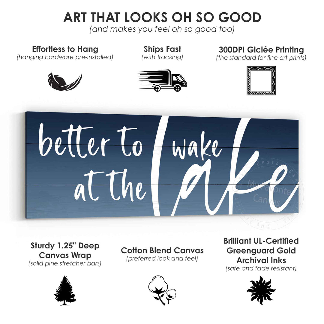 Better To Wake At The Lake Ombre Sign