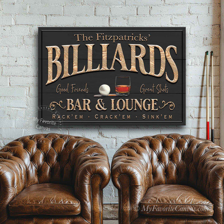 Billiards Bar & Lounge Sign