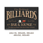 Billiards Bar & Lounge Sign