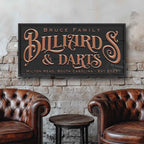 Billiards and Darts Sign