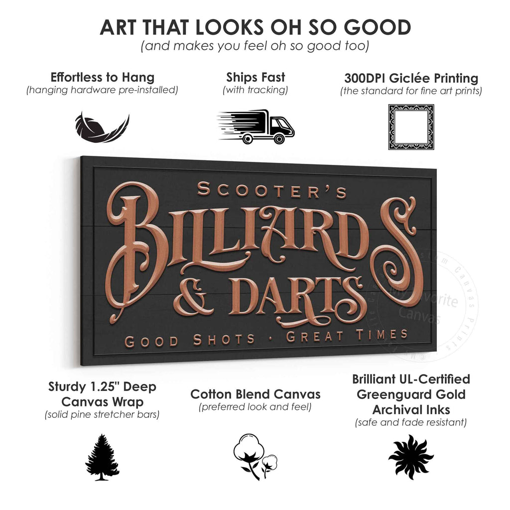 Billiards and Darts Sign