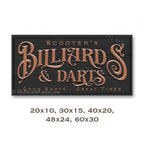 Billiards and Darts Sign