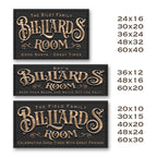 Billiards Room Sign
