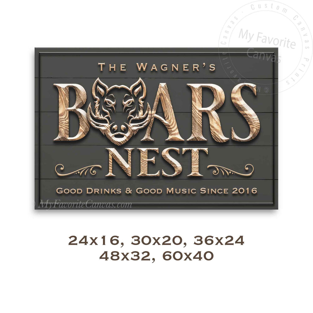 Boars Nest Bar Sign