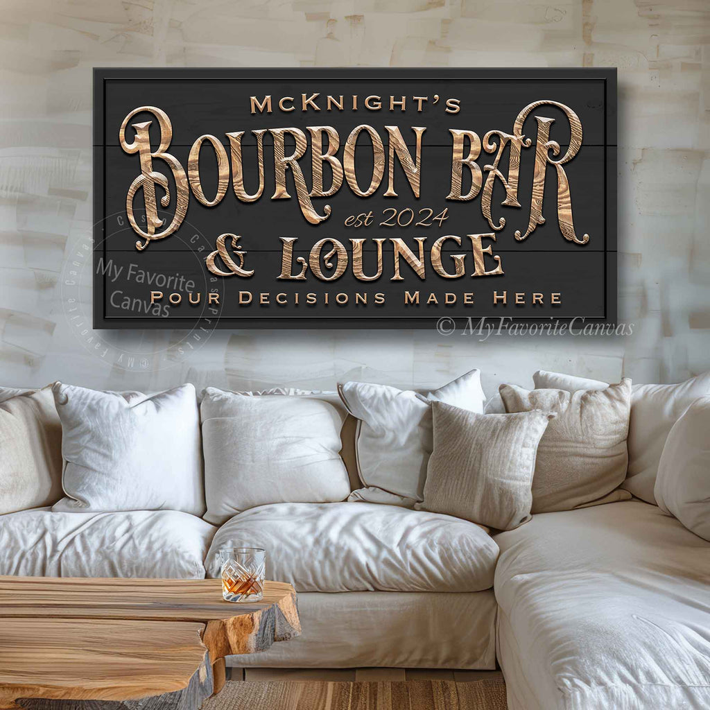 Bourbon Bar & Lounge Sign