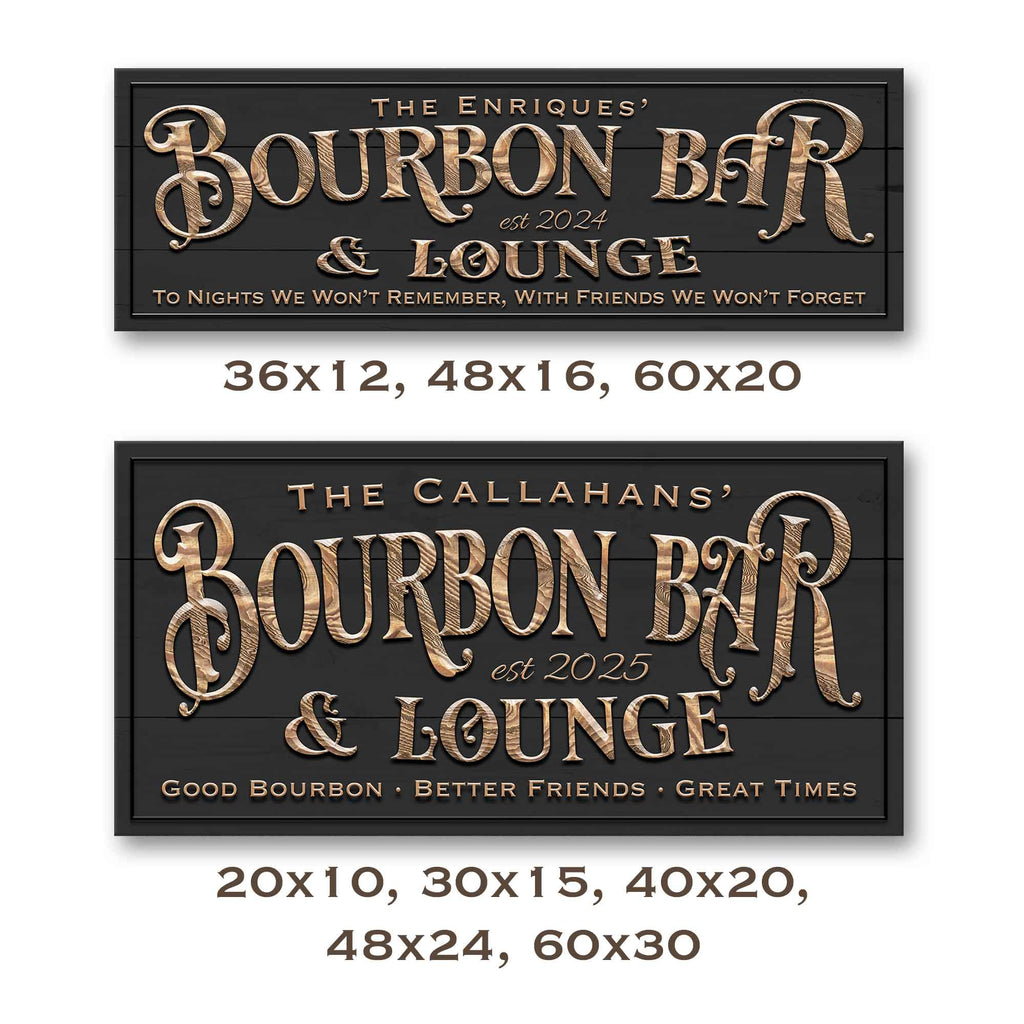 Bourbon Bar & Lounge Sign